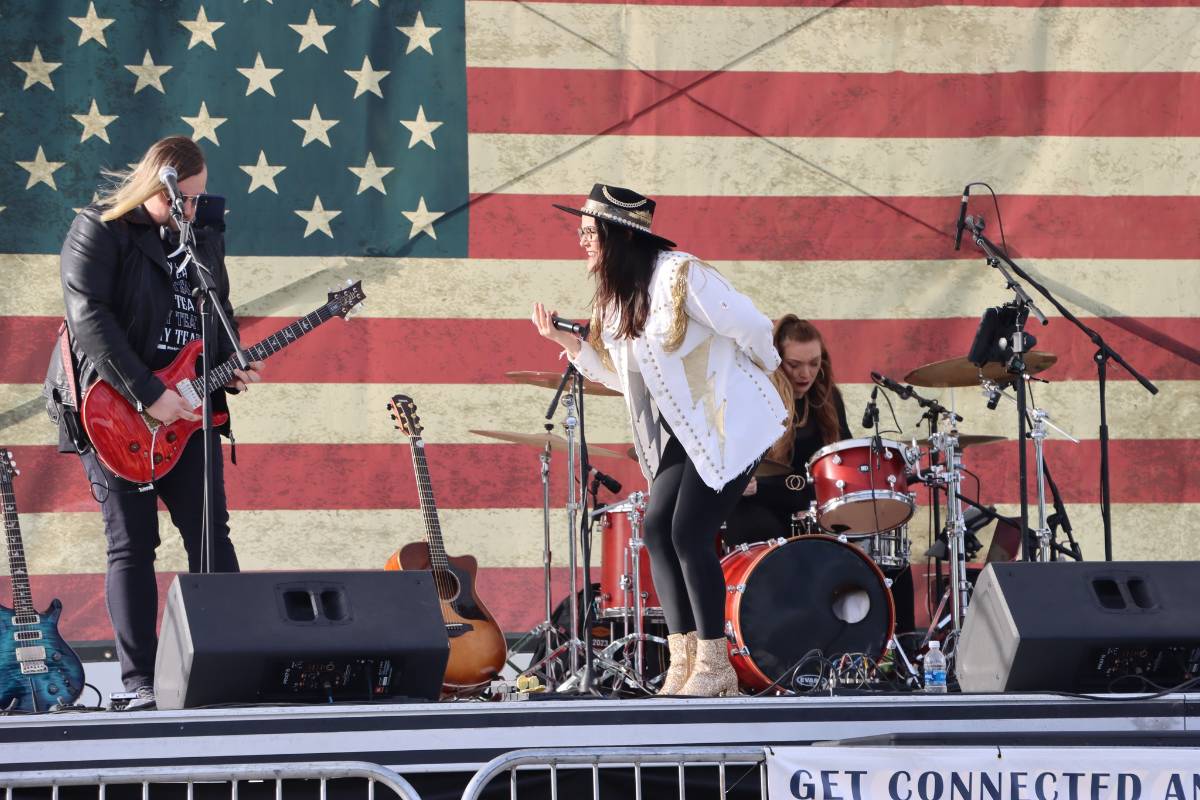 A band performing at a community event